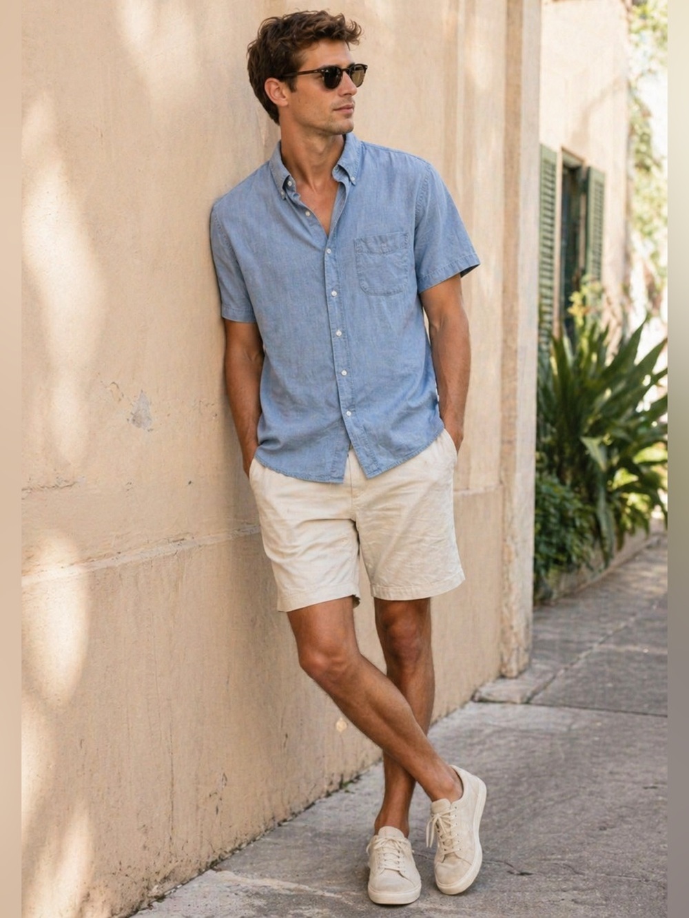 J. Crew Light Blue Organic Cotton Button-Down Shirt Size L